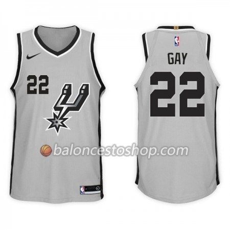Camiseta Hombre NBA San Antonio Spurs Rudy Gay 22 Nike 2017-18 Gris Swingman Camiseta Hombre NBA San Antonio Spurs Rudy Gay 22 Nike 2017-18 Gris Swingman